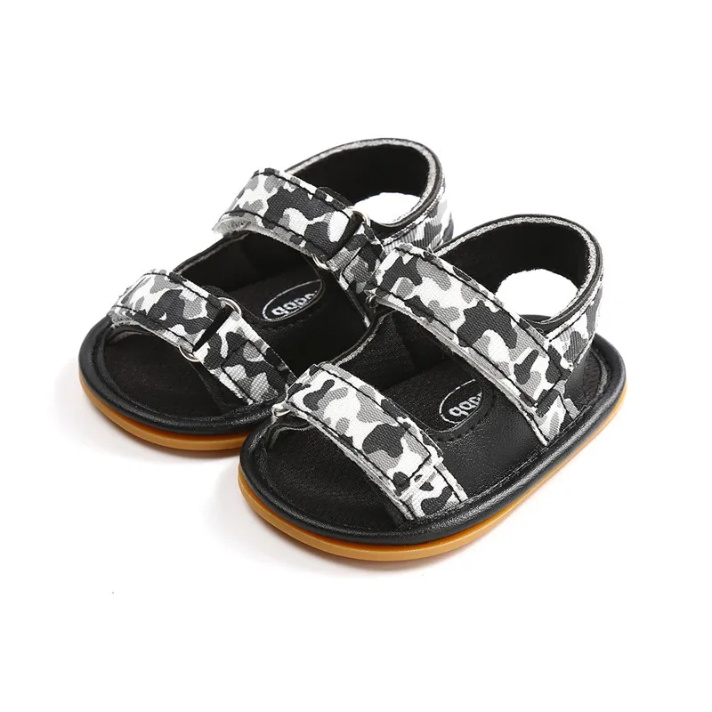 Summer black white camouflage baby shoes baby boy sandals fashion kids
