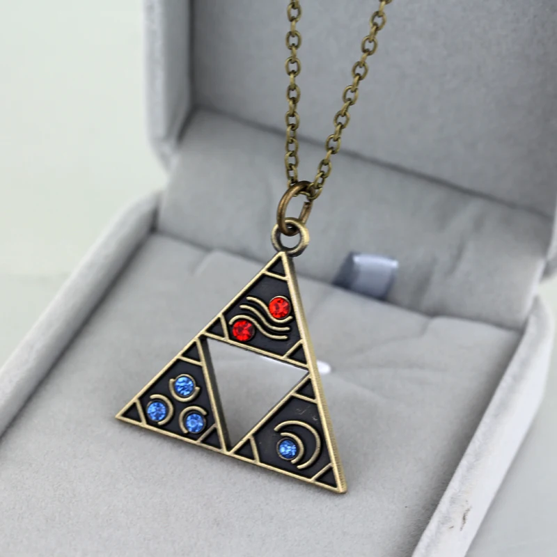 The Legend of Zelda Necklaces & Pendant Vintage Antique Bronze Triforce