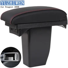 YUZHIWEN for Peugeot 2008 armrest box Peugeot 2008 armrest box Universal Central Storage Box modification accessories with 3 USB