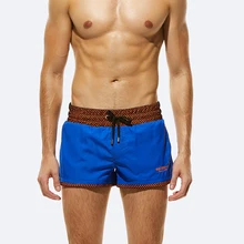 Для мужчин Пляжные шорты Купальные костюмы синий обучение Шорты гей короткие Homme серфинг Мальчики Совета Шорты Banadores Колледж студентов доска Шорты