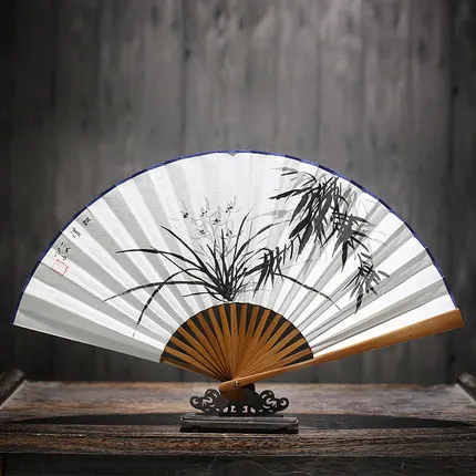 1 шт. летняя ручная роспись двухсторонняя бумага Xuan винтажный Складной вентилятор китайский стиль, ручная работа вентилятор - Цвет: 7