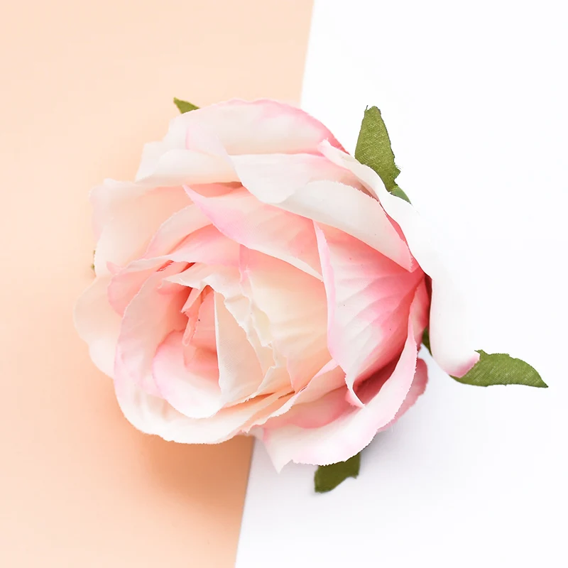 5 шт. искусственные растения цветы для скрапбукинга Подарочная коробка для конфет своими руками шелковые розы флористика Рукоделие Декоративные цветы венки - Цвет: Color 3