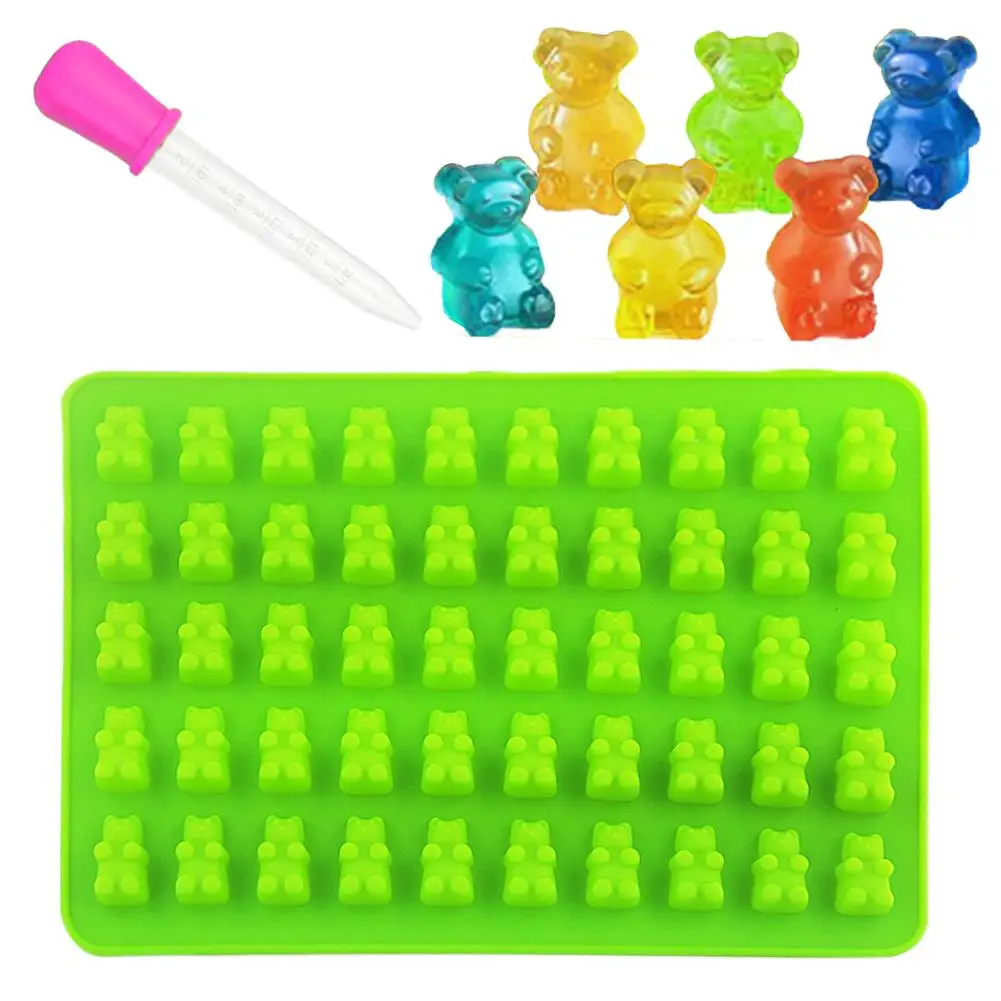 

DIY Handmade Chocolate Mold Little Bear Silicone Small Ice Cubes Candy Mould Baking Pan