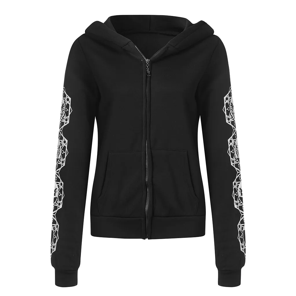 Clothing Women Gothic Zipper Jacket Coat outerwear Cardigan Tops Baseball JacketJacket Causal Long Sleeve letter Printed jacket