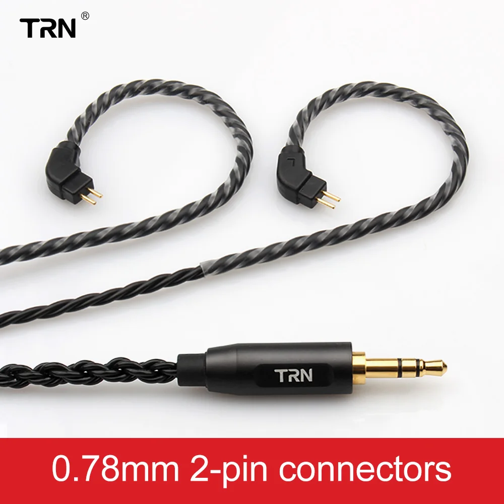TRN 6 сердечник высокой чистоты медный кабель с 3,5 мм MMCX/2Pin разъем для TFZ TRN V30 V80 IM1 IM2 TRN X6 - Цвет: 3.5mm  0.78mm