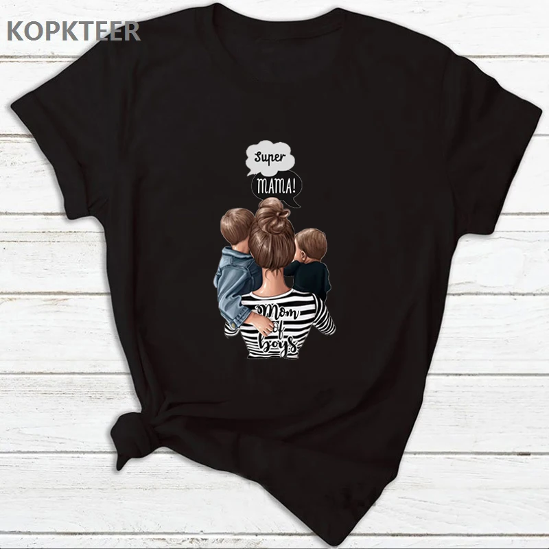 Новая хлопковая женская футболка Harajuku Super Mom Love эстетика Винтажная Футболка Camiseta Mujer топы повседневная черная футболка Femme