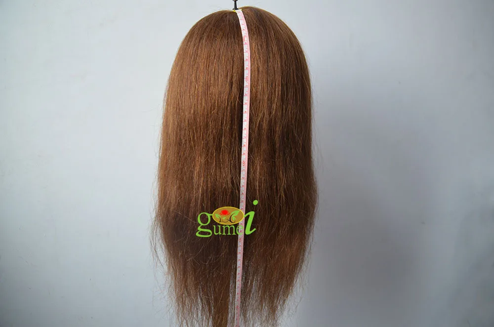 Free Shipping Training Head Manequin 100% Human Hair Golden Hair For Curl Dye Blow Training Mannequin Head With Hair