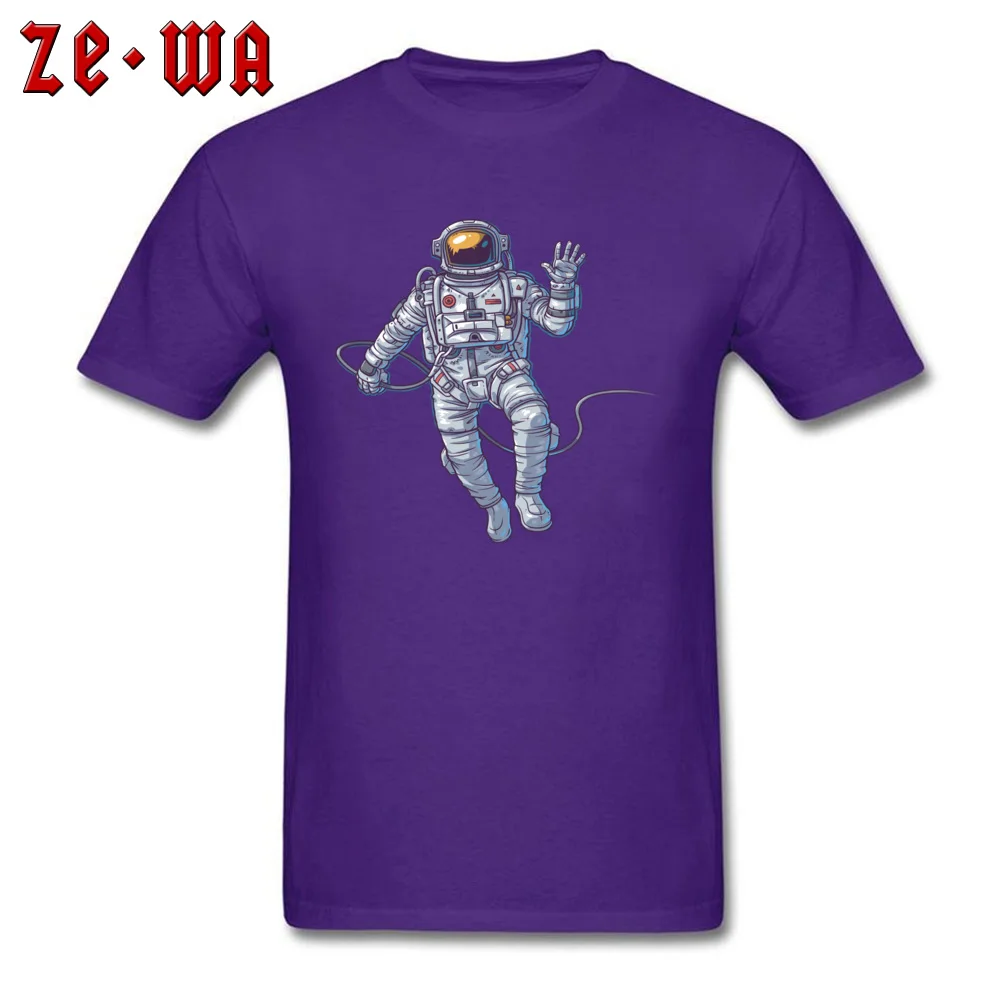 ASTRONAUT FLOATING IN SPACE ILLUSTRATION Men New Design Tops Shirt O Neck April FOOL DAY 100% Cotton T-shirts Street T Shirt ASTRONAUT FLOATING IN SPACE ILLUSTRATION purple