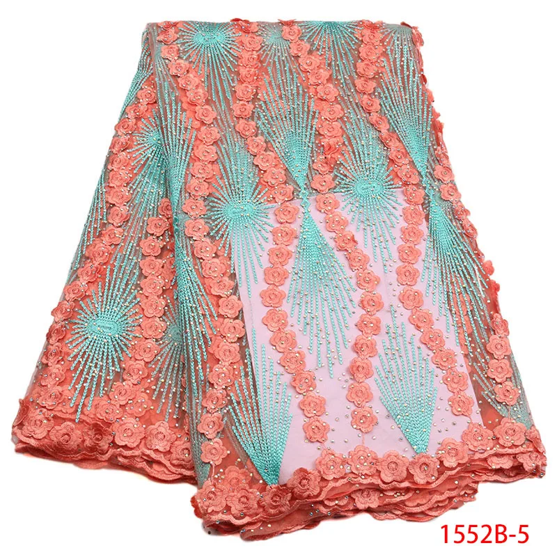 

New Arrive Pretty African Lace Fabric With Stones Embroidery French Tulle Lace Fabric 10 Color Available 5 yards Per lot XZ1552B