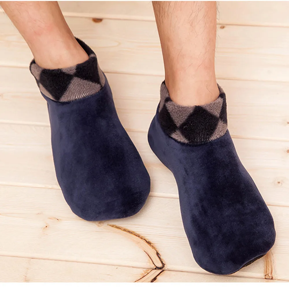 Женские зимние теплые толстые носки; коллекция года; домашние носки для кровати; нескользящие эластичные носки-тапочки; повседневные короткие носки; calcetines