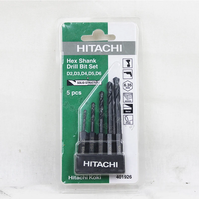 Japan HITACHI Twist Drill Set Hexagonal Handle Drill Bits For Metal Timber Charging Screwdriver