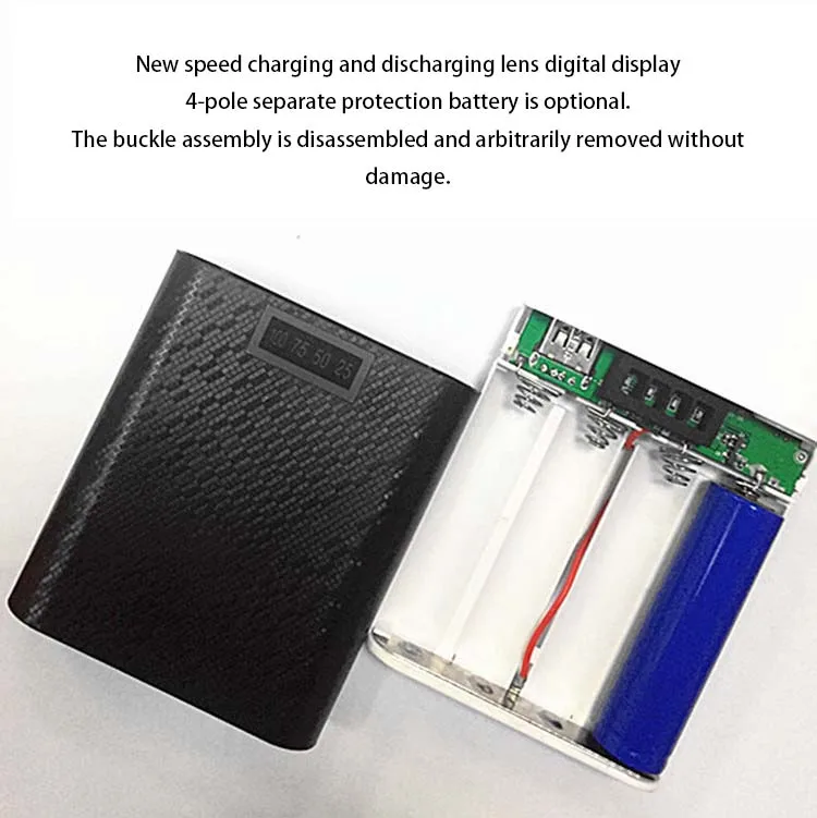 Внешний аккумулятор 4X 18650 с одним USB разъемом чехол для зарядного устройства DIY