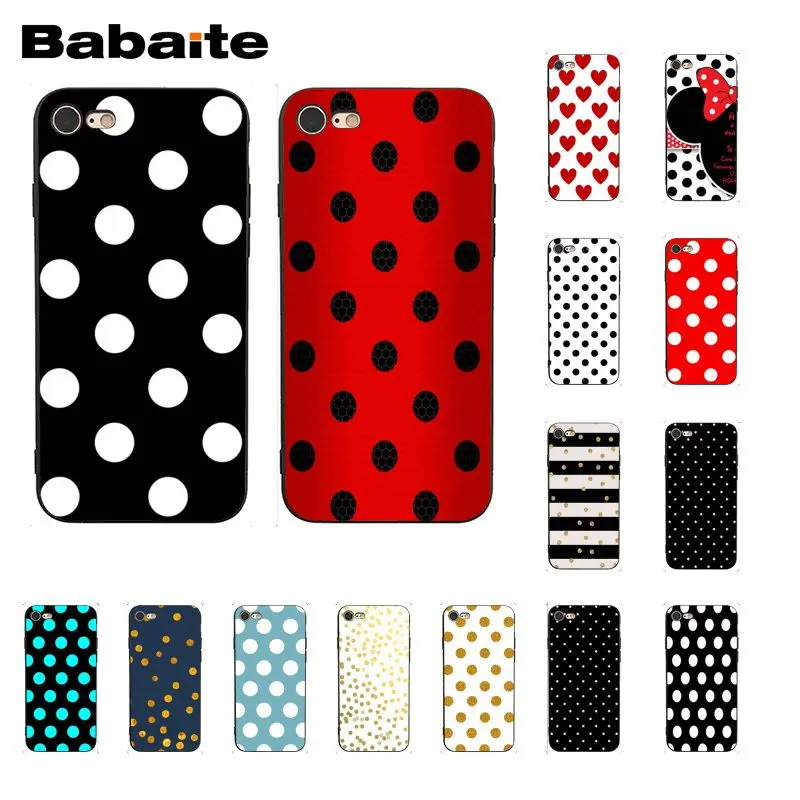 

Babaite Red Gold Polka dots Dot Phone Case for iphone 11 Pro 11Pro Max 5 5Sx 6 7 7plus 8 8Plus X XS MAX XR