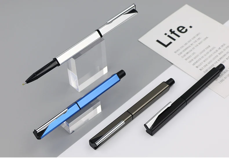 Novo do Metal Caneta do Logotipo da Empresa de Impressão Feita sob Encomenda por Atacado Lote Mais Gel Pen Caneta Promocional 500 Pçs - 8 Canetas de gel