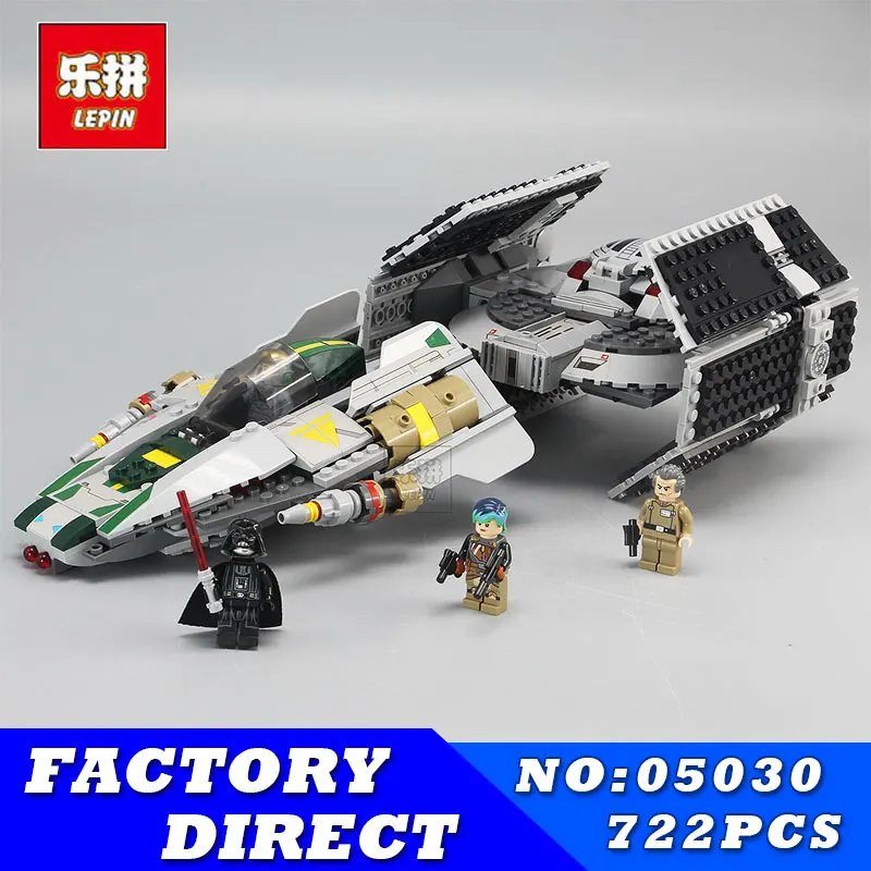 

LEPIN 05030 722Pcs Stars Starfighter Wars Vader's TIE Advanced VS A-Wing Model Kits Building Blocks Bricks Compatible 75150 Gift
