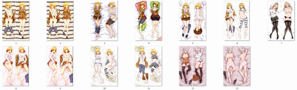 

prison school anime Characters sexy girl shiraki meiko & midorikawa hana throw pillow cover body Pillowcase