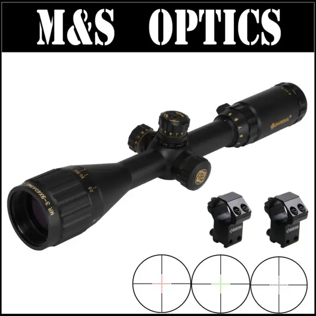 Cheap Marcool EST 3-9X40 AOIRGL Gold lettering Vortex Optical System Air Rifles Scope For Hunting Equipment Free Shipping