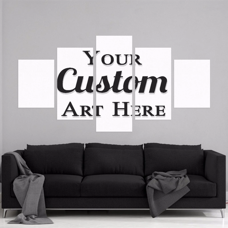 Wall Art Customized HD Printed Painting Custom Made Canvas Picture Frame 5 Panel Modular ...