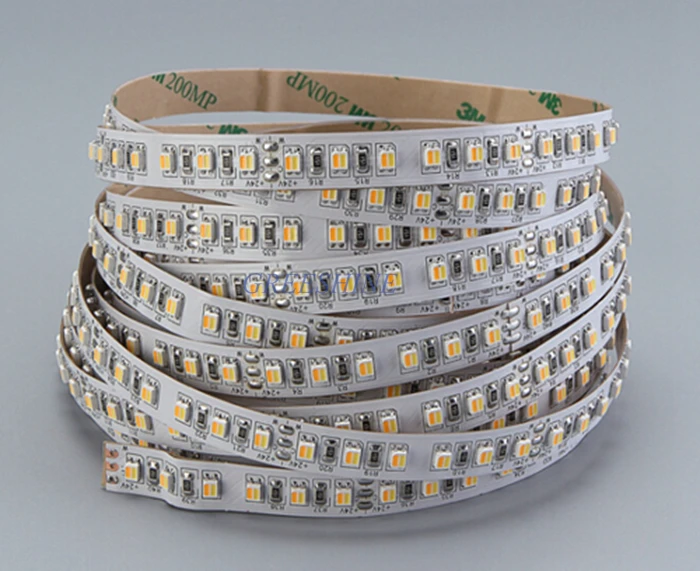 5 м Высокое качество DC12/24V SMD 5050 2 в 1 светодиод CCT цветовая температура регулируемая