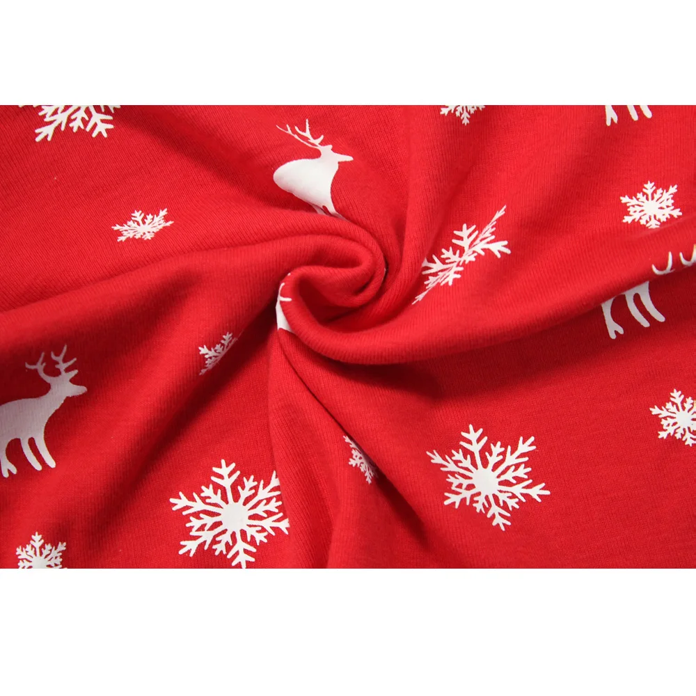 New Merry Christmas Pajamas Sets For Girls Boys Children Red Sleepwear For Christmas Deer Printing Nightwear Pijamas