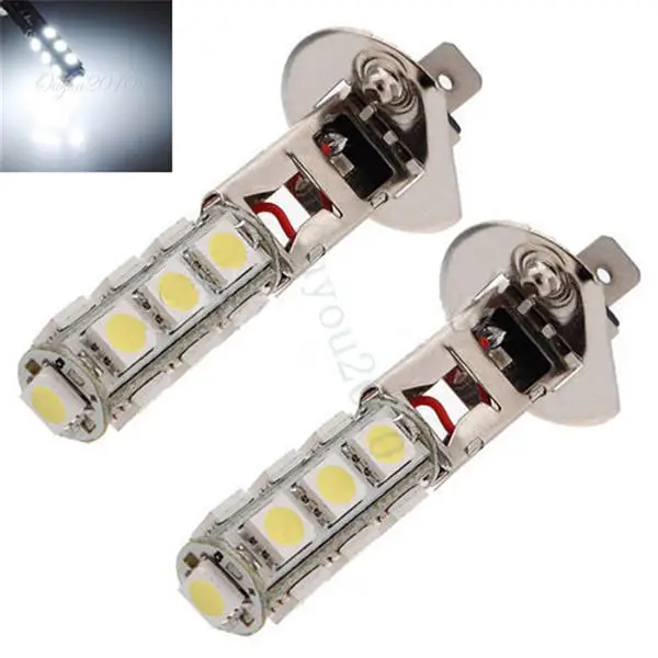 2 шт. большая акция H1 Высокая мощность 5050 SMD 13 светодиодный Белый Авто фара