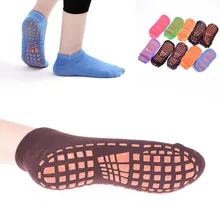 Новинка, 1 пара невидимых силиконовых носков, носки для йоги, женские махровые хлопковые нескользящие носки для пилатеса с открытой спиной, Прямая поставка