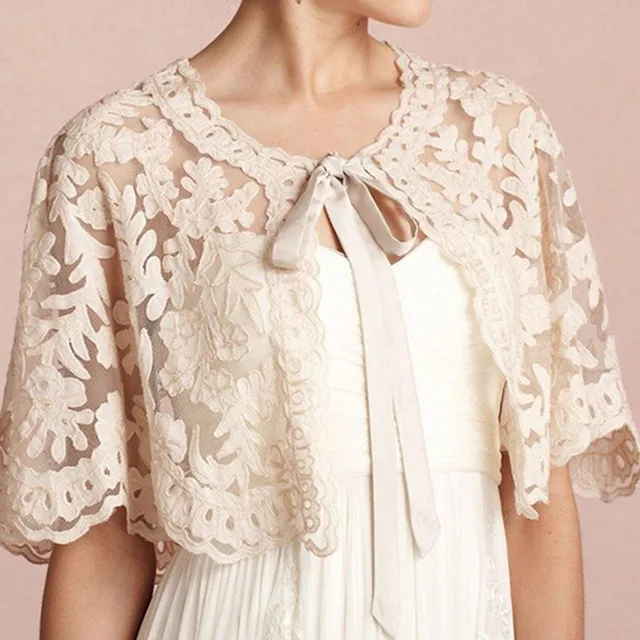 Lace Coat Wedding Dress