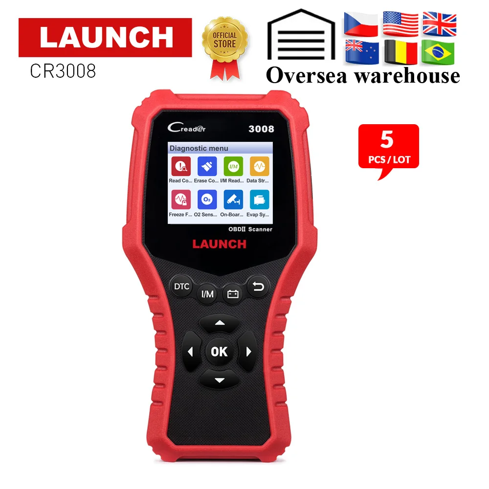 

LAUNCH CR3008 OBD2 Scanner Auto Diagnostic Scanner Full Function Creader 3008 Universal obd ii Engine Code Reader Tool pk kw850
