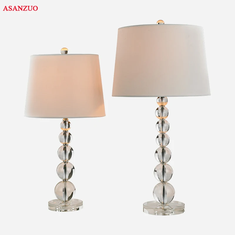 Fashion luxurious crystal table lamp Simple bedside bedside lamps for