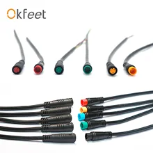 Okfeet Julet 2pin3pin4pin5pin6pinwaterproof Cable Connector for Ebike Light Throttle Ebrake Display Ebike Parts Extend Cable excavator parts ex throttle control cable for hitachi direct manufacturer single cable