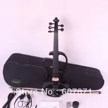 Новинка 4/4 электрическая скрипка бесшумный звукосниматель черный цвет Тон#6-5 5 струн