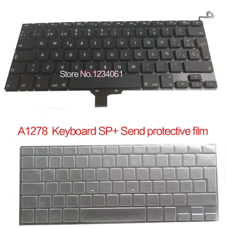 5pcs 100NEW SP Spanish Spain Keyboard For Macbook Pro 13" A1278 SP