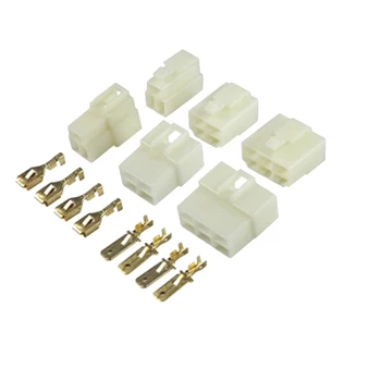 

5set 1P/2P/3P/4P/6P/8P or 1 Set 12P/14 Pin 6.3MM Automobile Connectors Wire 0.5-2mm2 PA66 Nylon Connector