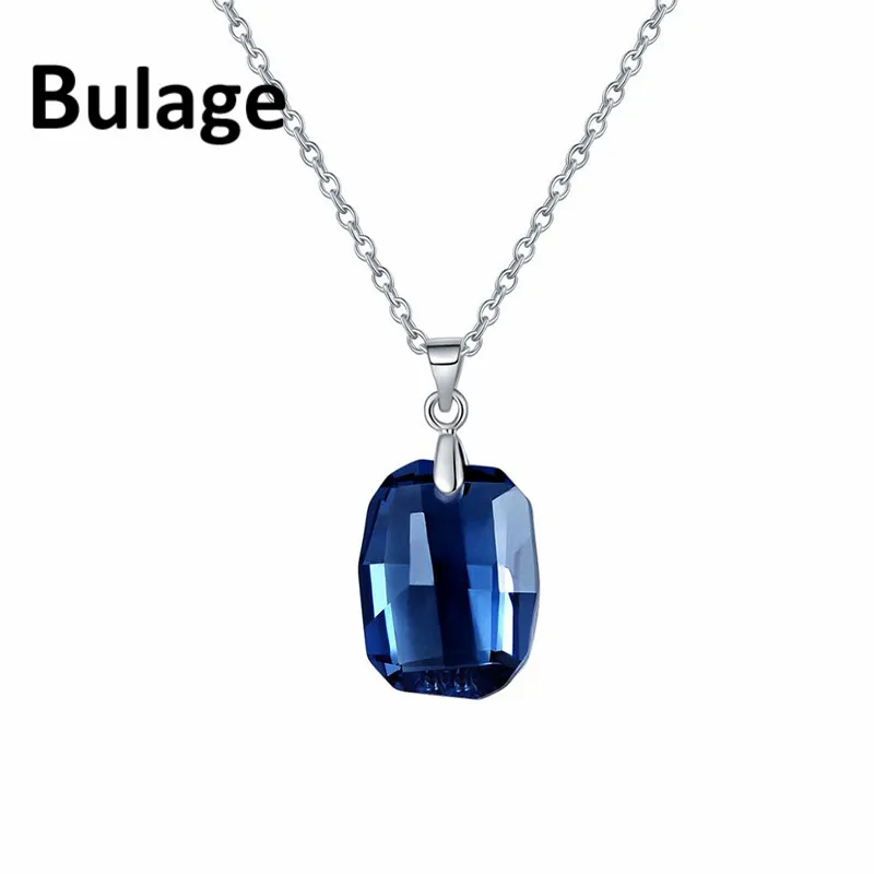 

Bulage Graphic Pendant Necklaces For Men Women Crystals From Swarovski Silver Color Unisex Cross-gender Statement Jewelry Gift