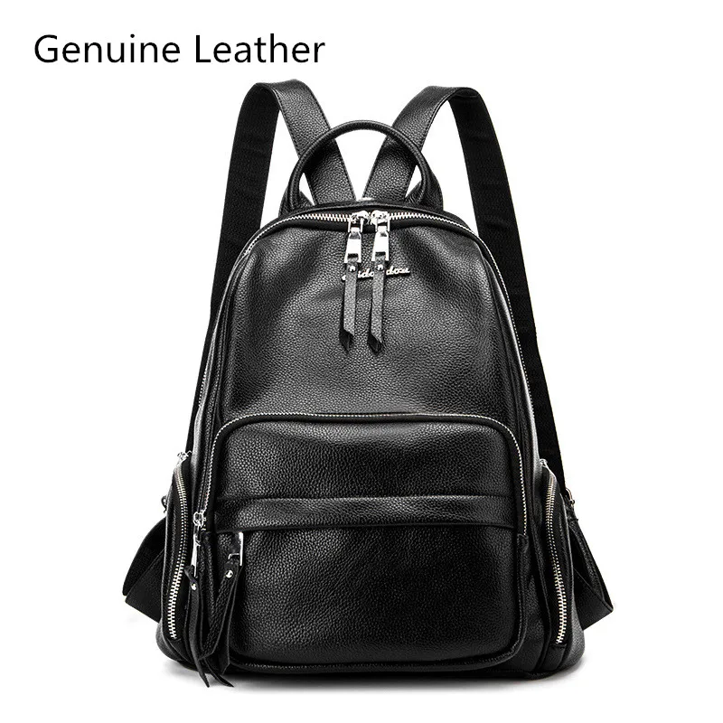 

Brand Style Leather School Backpack Bag For College Simple Design women Casual Daypacks Fashion Vintage