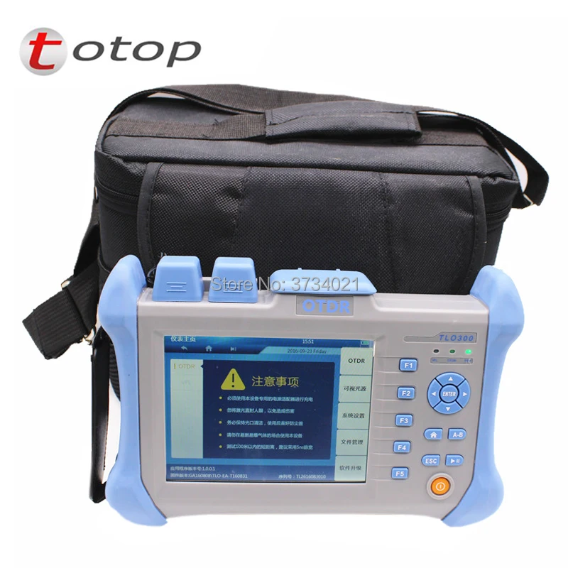 Портативный рефлектометр OTDR TLO 300 1310/1550nm 30/32dB встроенный VF сенсорный экран