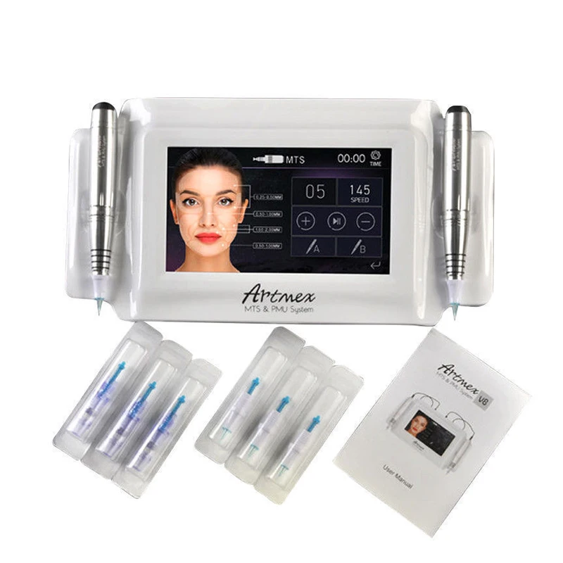 

Touch screen semi-permanent tattoo machine Artmex V8 MTS&PMU dual system electric tattoo pen