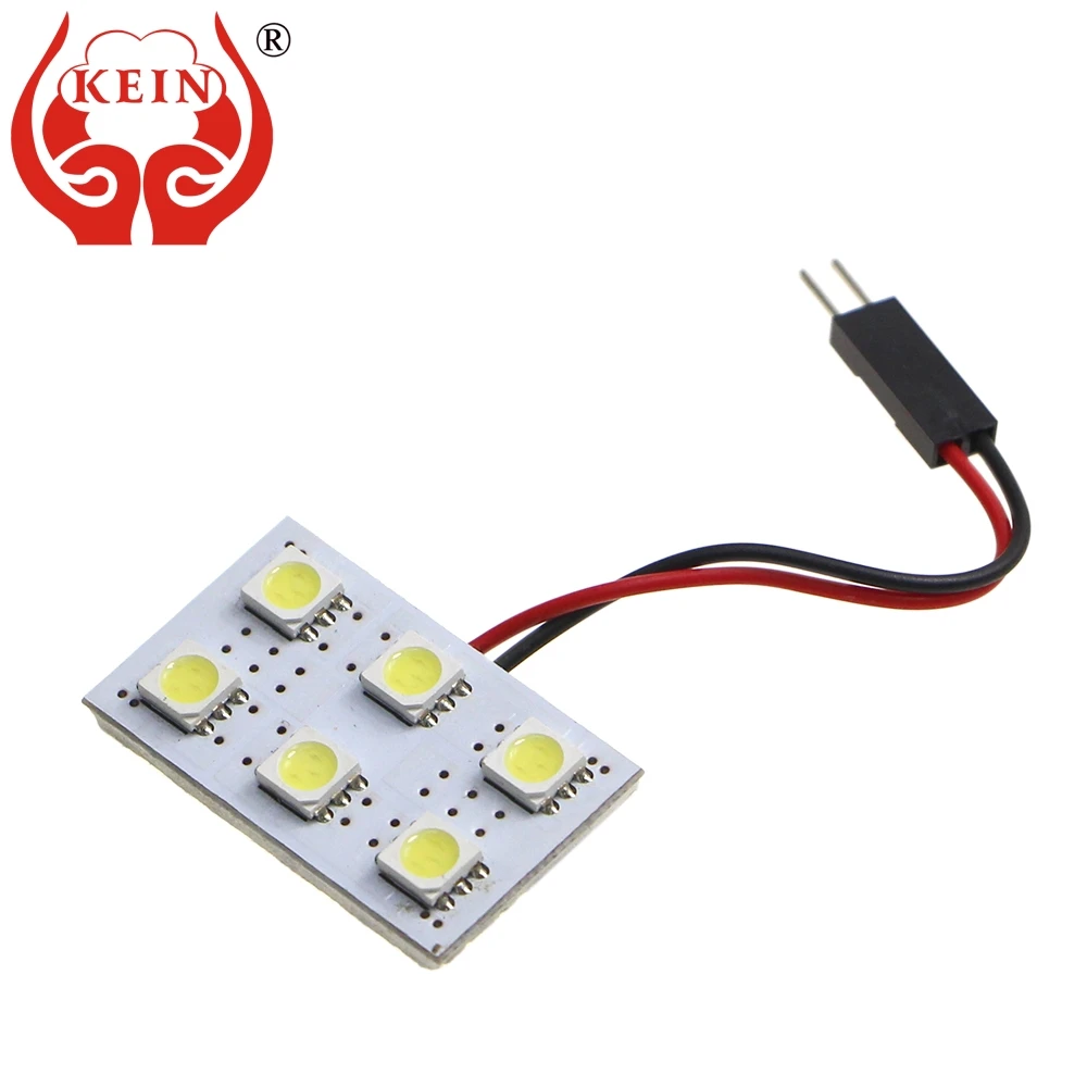 

KEIN 4PCS T10 W5W BA9S Festoon C3W C5W C10W LED Car 5050 6SMD Auto Interior bulb Reading Dome Trunk Light Panel lamp Vehicle