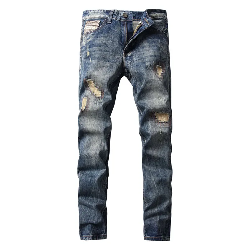 

2016 Hot Sale Fashion Men Jeans Dsel Brand Straight Fit Ripped Jeans Designer 100% Cotton Distressed Denim Jeans Homme,A704