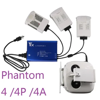 

4 in 1 Charger HUB Quick Intelligent Charging For DJI Phantom 4 Pro Advanced 4A Drone battery Remote Controller Accessories