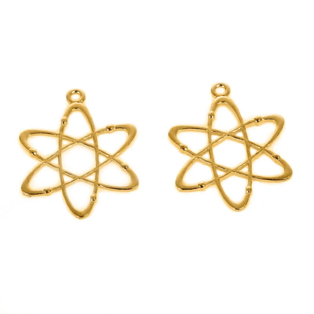DoreenBeads сплав на основе цинка Atom Chemistry подвеска в научном стиле серебристый цвет