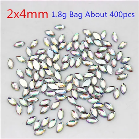 Mixed 1000pcs 2-6mm Light Purple AB Resin Nail Rhinestones 3D Non - Foto 7