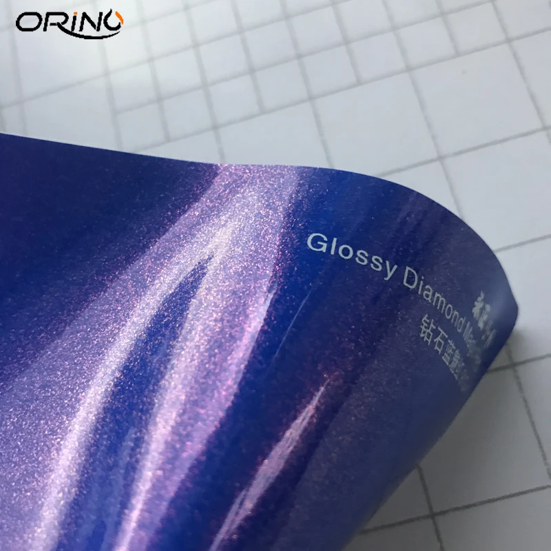 Glossy Diamond Magic Blue Red Vinyl Film Wrap-4
