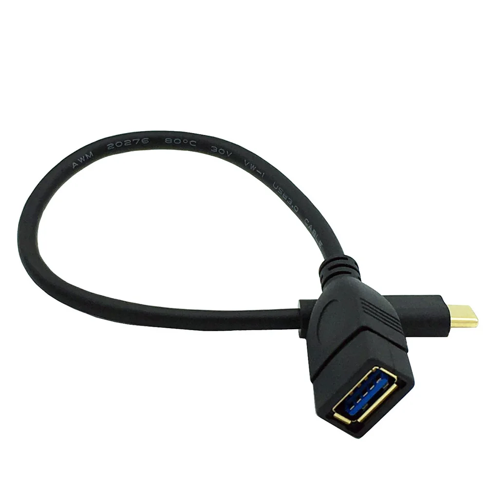 2 штуки 20 см USB 3,1 type C к USB 3,0 Тип A Male-Female OTG разъём кабельный переходник