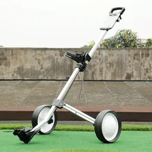 brand PGM Founders Club Quick Easily Fold Wheel Golf Push Pull Cart Trolley White Easy folding