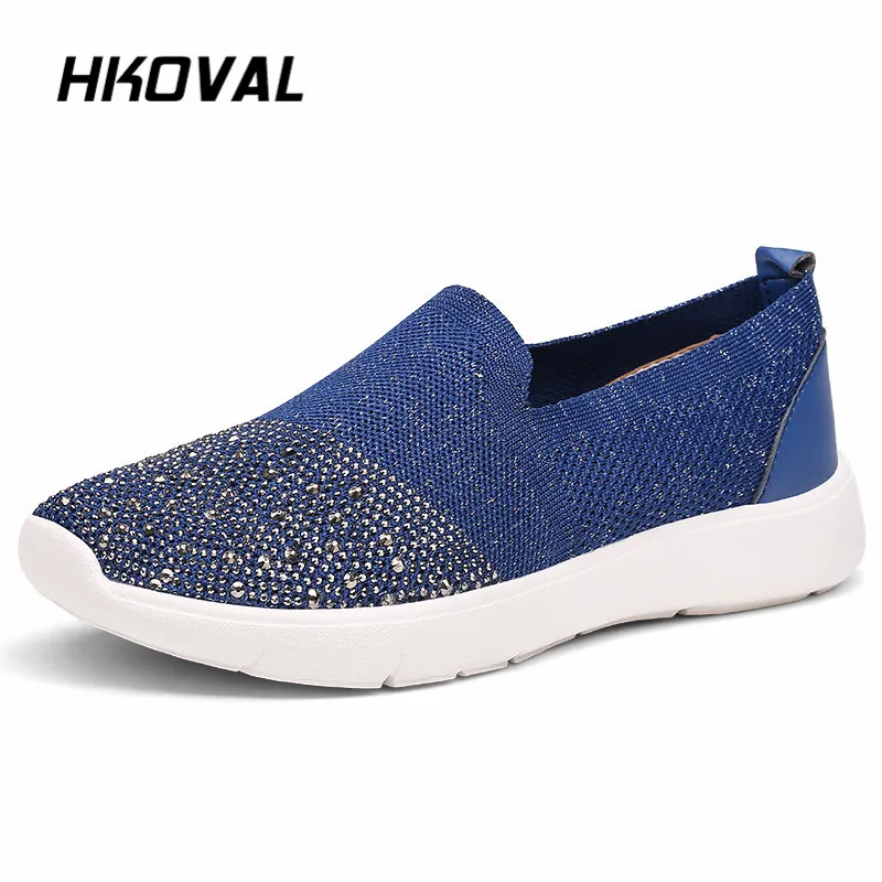 

HKOVAL Women Shoes Sneaker Loafers Breathable Air Mesh Walking Sneakers Casual Sport Flats Shoes Spring Summer Solid Shoes