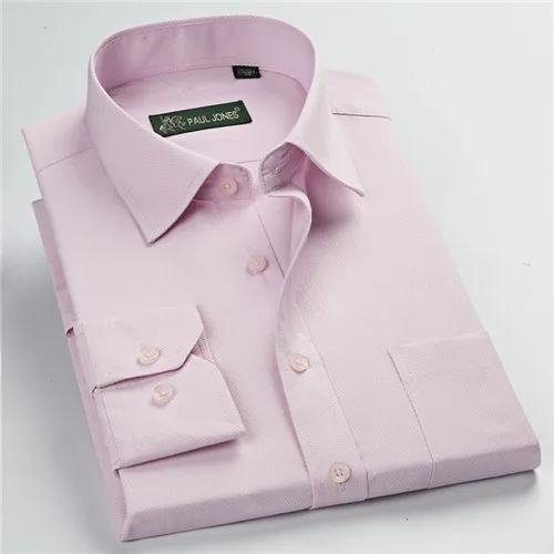 Новое поступление высокое качество Классические Саржевые деловые мужские рубашки с длинным рукавом отложным воротником размера плюс 5xl - Цвет: 5563