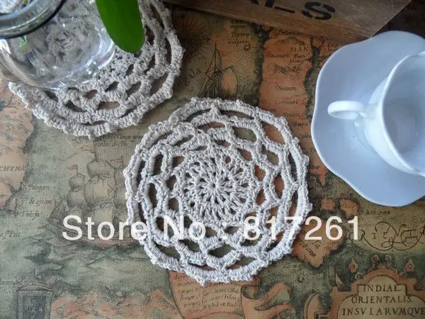 В европейском стиле 30 фото бежевая салфетка ручной работы doily placemat украшение coaster подкладка для кофейного столика коврик кружева