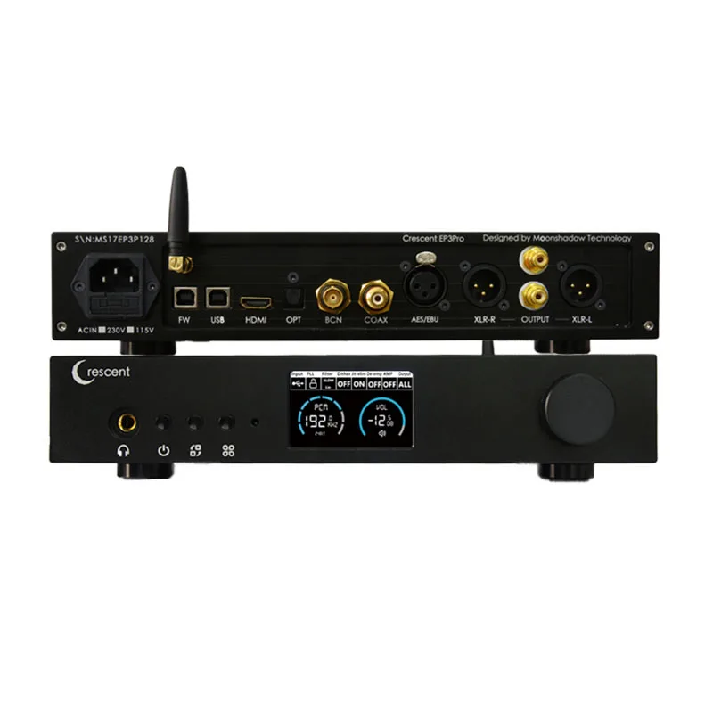 

Dilvpoetry Crescent USB DAC EP3Pro Bluetooth Hifi Decoder Digital Audio Stereo PRO 6.5mm HDMI USB/BNC/RCA/AES Input LINE OUT