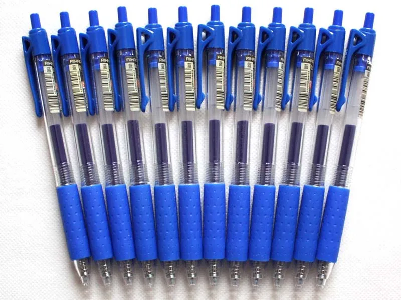 Aihao 4 12 шт. ящик выдвижной гелевая ручка 0 5 мм ролик мяч офис синего красного